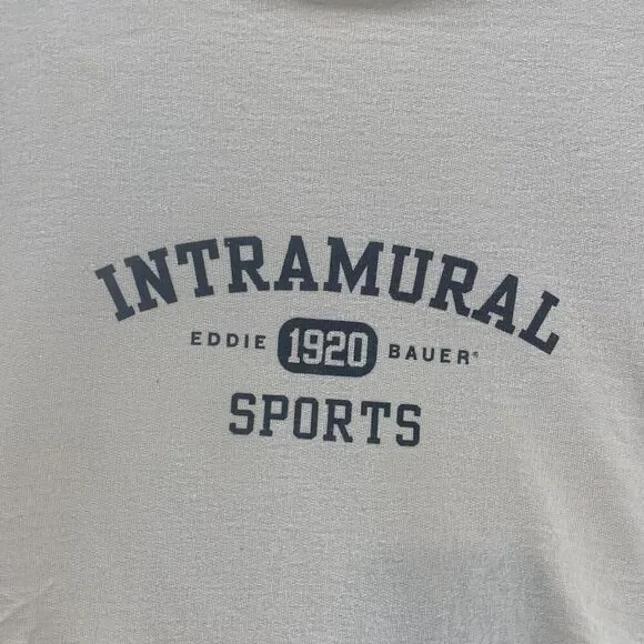 Vintage Eddie Bauer Sweater Mens Medium White Crew Neck Pullover Sweatshirt 90s - Picture 2 of 15